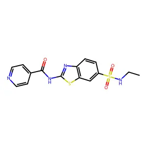 N-(6-(N-ethylsulfamoyl)benzo[d]thiazol-2-yl)isonicotinamide structure