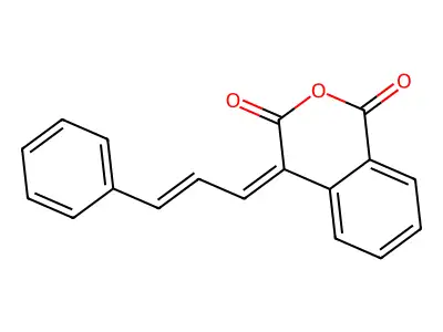 1H-2-Benzopyran-1,3(4H)-dione, 4-(3-phenyl-2-propenylidene)- structure