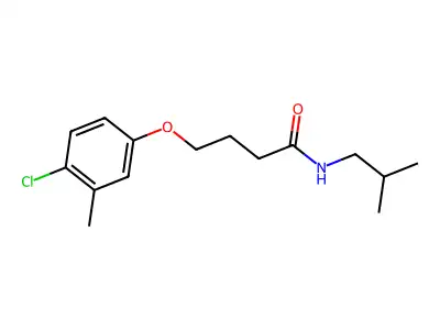 4-(4-chloro-3-methylphenoxy)-N-(2-methylpropyl)butanamide structure