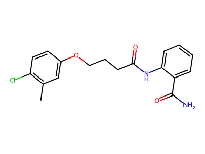 2-[4-(4-Chloro-3-methylphenoxy)butanoylamino]benzamide structure