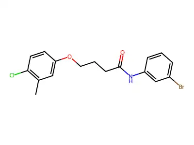 N-(3-bromophenyl)-4-(4-chloro-3-methylphenoxy)butanamide structure