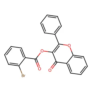 4-oxo-2-phenyl-4H-chromen-3-yl 2-bromobenzoate structure