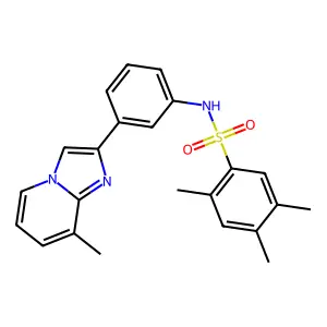 2,4,5-trimethyl-N-(3-{8-methylimidazo[1,2-a]pyridin-2-yl}phenyl)benzene-1-sulfonamide structure