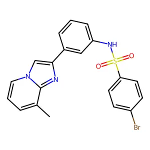 4-bromo-N-(3-(8-methylimidazo[1,2-a]pyridin-2-yl)phenyl)benzenesulfonamide structure
