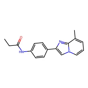N-[4-(8-methylimidazo[1,2-a]pyridin-2-yl)phenyl]propanamide structure