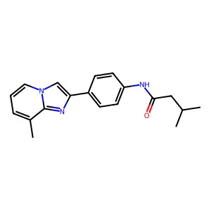 3-methyl-N-[4-(8-methylimidazo[1,2-a]pyridin-2-yl)phenyl]butanamide structure