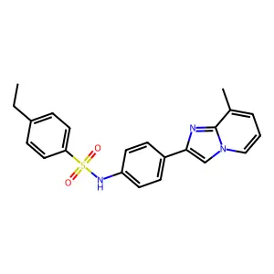 4-ethyl-N-(4-(8-methylimidazo[1,2-a]pyridin-2-yl)phenyl)benzenesulfonamide structure