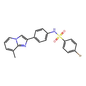 4-bromo-N-(4-(8-methylimidazo[1,2-a]pyridin-2-yl)phenyl)benzenesulfonamide structure