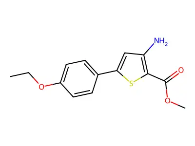 3-Amino-5-(4-ethoxyphenyl)thiophene-2-carboxylic acid methyl ester structure