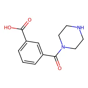 3-(Piperazine-1-carbonyl)-benzoic acid structure