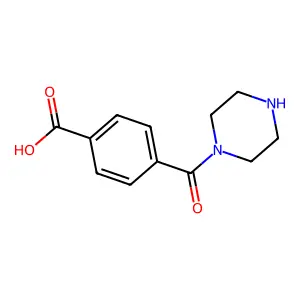 4-(Piperazine-1-carbonyl)-benzoic acid structure