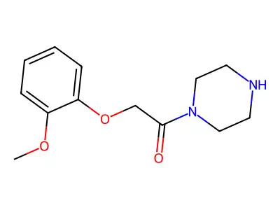 2-(2-Methoxyphenoxy)-1-(1-piperazinyl)ethanone structure