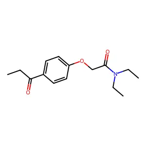N,N-diethyl-2-(4-propanoylphenoxy)acetamide structure