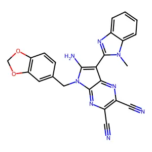 6-Amino-5-(1,3-b]pyrazine-2,3-dicarbonitril e structure