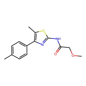 2-Methoxy-N-(5-methyl-4-p-tolyl-thiazol-2-yl)-acetamide structure