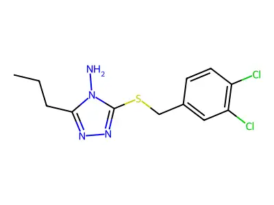 3-[(3,4-Dichlorophenyl)methylsulfanyl]-5-propyl-1,2,4-triazol-4-amine structure