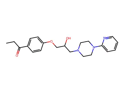 1-(4-{2-Hydroxy-3-[4-(pyridin-2-yl)piperazin-1-yl]propoxy}phenyl)propan-1-one structure