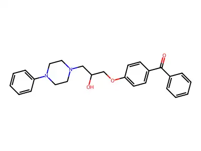 (4-(2-Hydroxy-3-(4-phenylpiperazin-1-yl)propoxy)phenyl)(phenyl)methanone structure