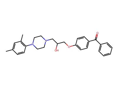 4-{3-[4-(2,4-Dimethylphenyl)piperazinyl]-2-hydroxypropoxy}phenyl phenyl ketone structure