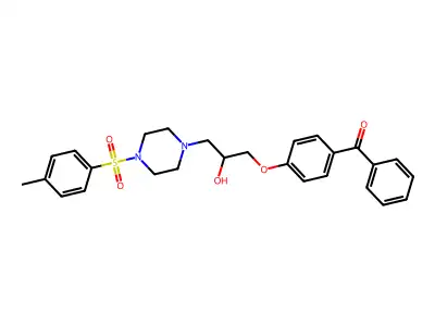 (4-(2-Hydroxy-3-(4-tosylpiperazin-1-yl)propoxy)phenyl)(phenyl)methanone structure
