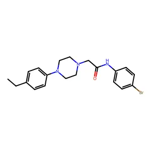 N-(4-bromophenyl)-2-[4-(4-ethylphenyl)piperazin-1-yl]acetamide structure