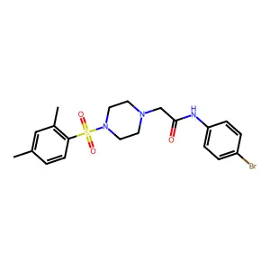 2-{4-[(2,4-dimethylphenyl)sulfonyl]piperazinyl}-N-(4-bromophenyl)acetamide structure