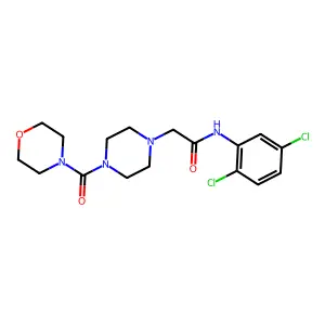 N-(2,5-dichlorophenyl)-2-[4-(morpholine-4-carbonyl)piperazin-1-yl]acetamide structure