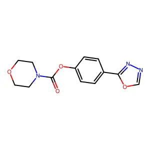 4-(1,3,4-Oxadiazol-2-yl)phenyl morpholine-4-carboxylate structure