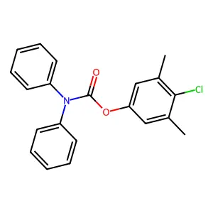 4-Chloro-3,5-dimethylphenyl diphenylcarbamate structure