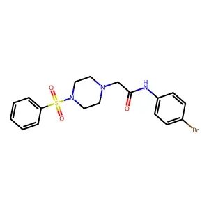 2-[4-(benzenesulfonyl)piperazin-1-yl]-N-(4-bromophenyl)acetamide structure