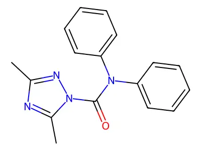 3,5-dimethyl-N,N-diphenyl-1H-1,2,4-triazole-1-carboxamide structure