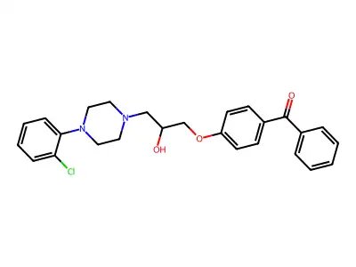 1-(4-Benzoylphenoxy)-3-[4-(2-chlorophenyl)piperazin-1-yl]propan-2-ol structure
