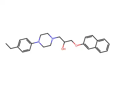 1-(4-(4-Ethylphenyl)piperazin-1-yl)-3-(naphthalen-2-yloxy)propan-2-ol structure