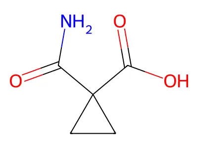 1-(Aminocarbonyl)-1-cyclopropanecarboxylic acid structure