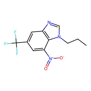 1H-Benzimidazole, 7-nitro-1-propyl-5-(trifluoromethyl)- structure
