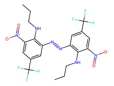 Benzenamine, 2,2'-azobis(6-nitro-N-propyl-4-(trifluoromethyl)- structure