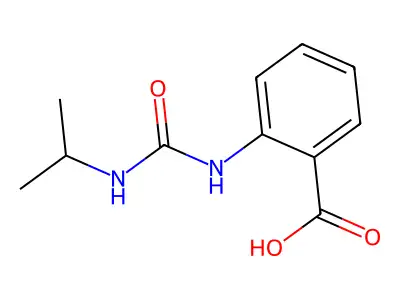 2-{[(Propan-2-yl)carbamoyl]amino}benzoic acid structure
