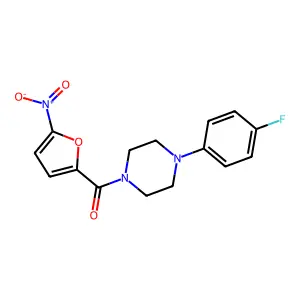[4-(4-Fluorophenyl)piperazin-1-yl]-(5-nitrofuran-2-yl)methanone structure