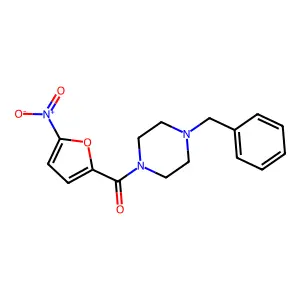 (4-Benzylpiperazin-1-yl)(5-nitrofuran-2-yl)methanone structure