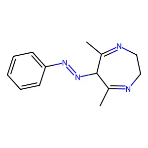 5,7-Dimethyl-6-[(E)-phenyldiazenyl]-3,6-dihydro-2H-1,4-diazepine structure