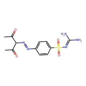 2-[4-(2,4-Dioxopentan-3-yldiazenyl)phenyl]sulfonylguanidine structure