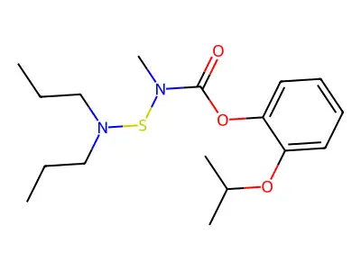 Carbamic acid, ((dipropylamino)thio)methyl-, 2-(1-methylethoxy)phenyl ester structure