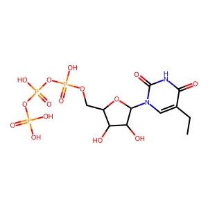 1-beta-Arabinofuranosyl-5-ethyluracil 5'-triphosphate structure