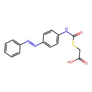 (((4-(Phenyldiazenyl)anilino)carbonyl)thio)acetic acid structure