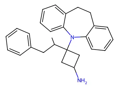 1-(10,11-Dihydro-5H-dibenzo(a,d)cyclohepten-5-yl)-N-(1-methyl-2-phenylethyl)-3-azetidinamine structure