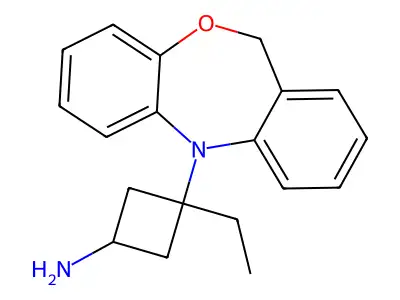 3-Azetidinamine, 1-(6,11-dihydrodibenz(b,e)oxepin-11-yl)-N-ethyl- structure