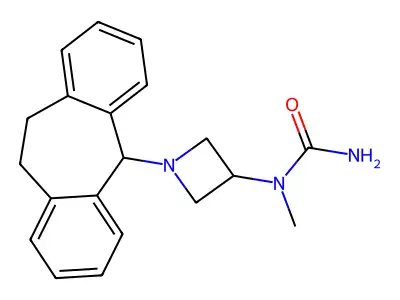 1-(1-(10,11-Dihydro-5H-dibenzo(a,d)cyclohepten-5-yl)azetidin-3-yl)-1-methylurea structure