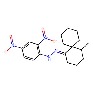 1-(2,4-Dinitrophenyl)-2-(5-methylspiro[5.5]undecan-1-ylidene)hydrazine structure