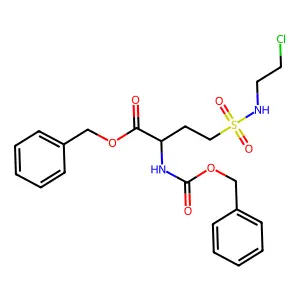 benzyl 4-(2-chloroethylsulfamoyl)-2-(phenylmethoxycarbonylamino)butanoate structure