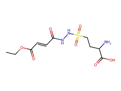 2-Amino-4-[[(4-ethoxy-4-oxobut-2-enoyl)amino]sulfamoyl]butanoic acid structure